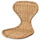 SKÅLSTA wicker chair, natural. Rattan-woven, round seat, curved back.
