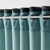 SKOGSSVINGEL Room darkening curtains, 1 pair, dark blue/green, 145x250 cm