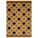 SKOTERLED Rug, low pile, dark yellow/dark grey, 133x195 cm