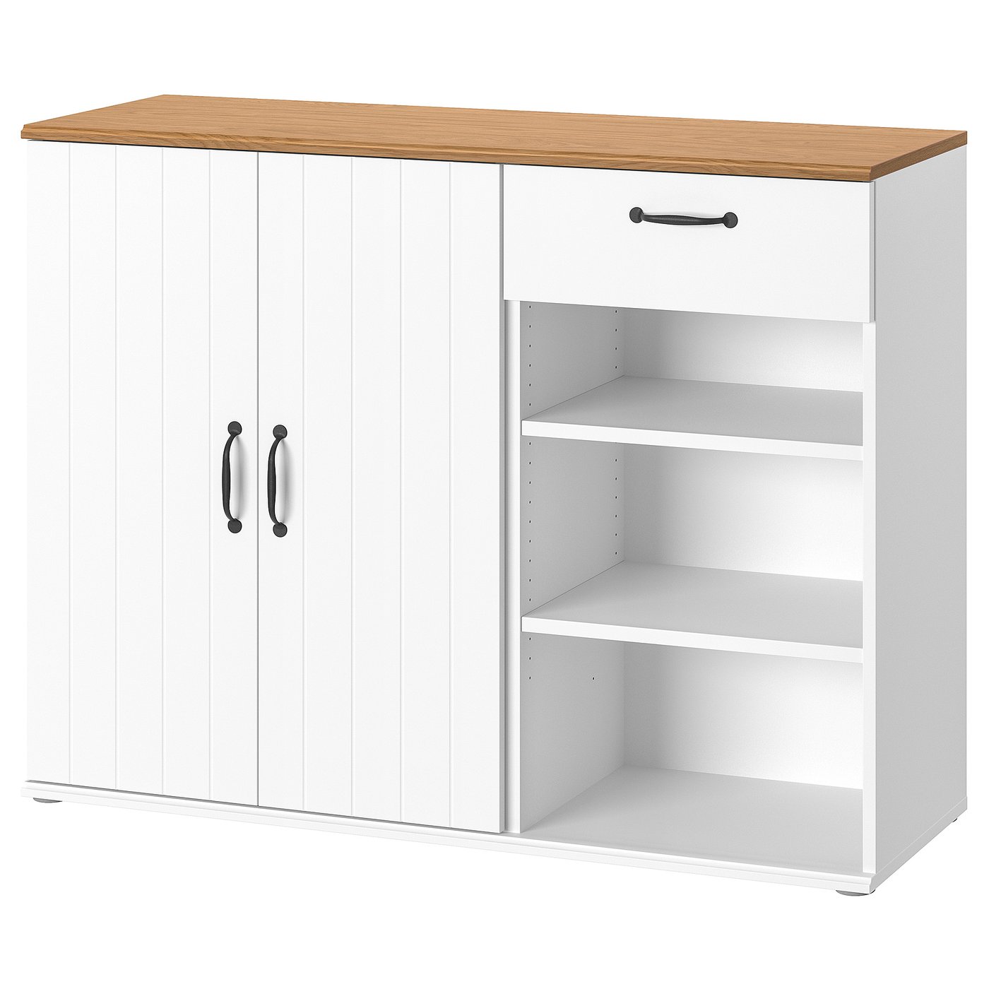 SKRUVBY Sideboard, white, 120x38x90 cm (47 1/4x14 3/4x35 3/8 ")