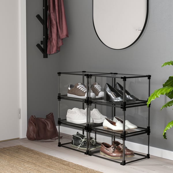 SKUFFEN Shoe box, transparent, 36x29x21 cm (14x11x8") IKEA