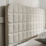 SLÄKT Bed frame, incl headboard/Vissle beige, 90x200 cm
