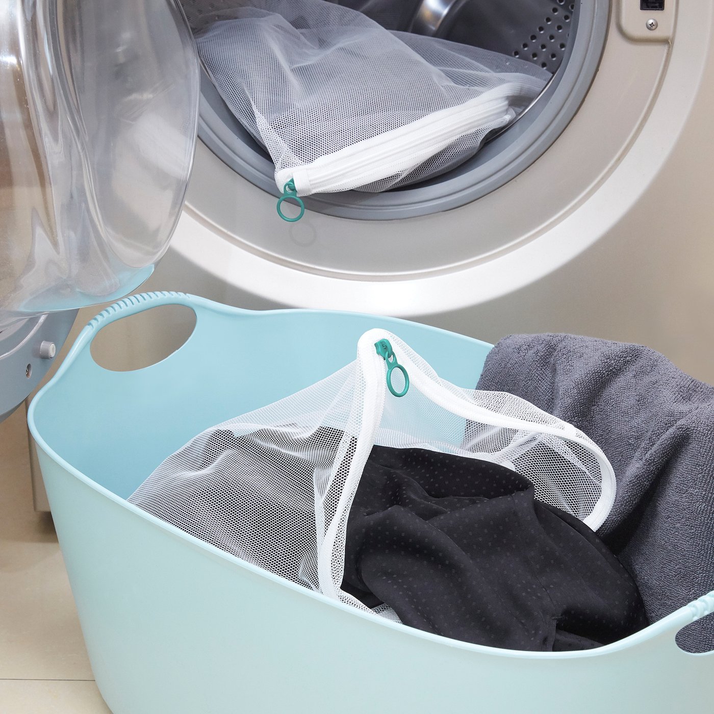 SLIBB Washing bag, set of 2, white IKEA