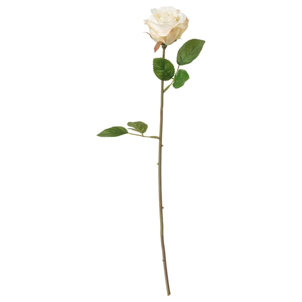 SMYCKA Artificial flower, Rose/white, 52 cm