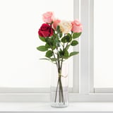 SMYCKA Artificial flower, Rose/white, 52 cm