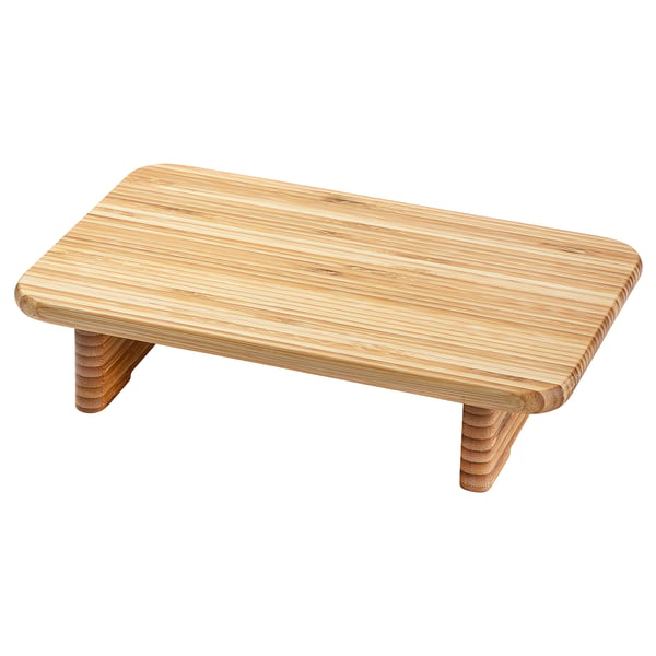 SNEDNÄBB bamboo cutting board, natural wood colour, rectangular shape, simple & functional design.