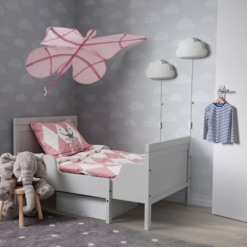 SNÖFINK bed canopy, butterfly/pink IKEA