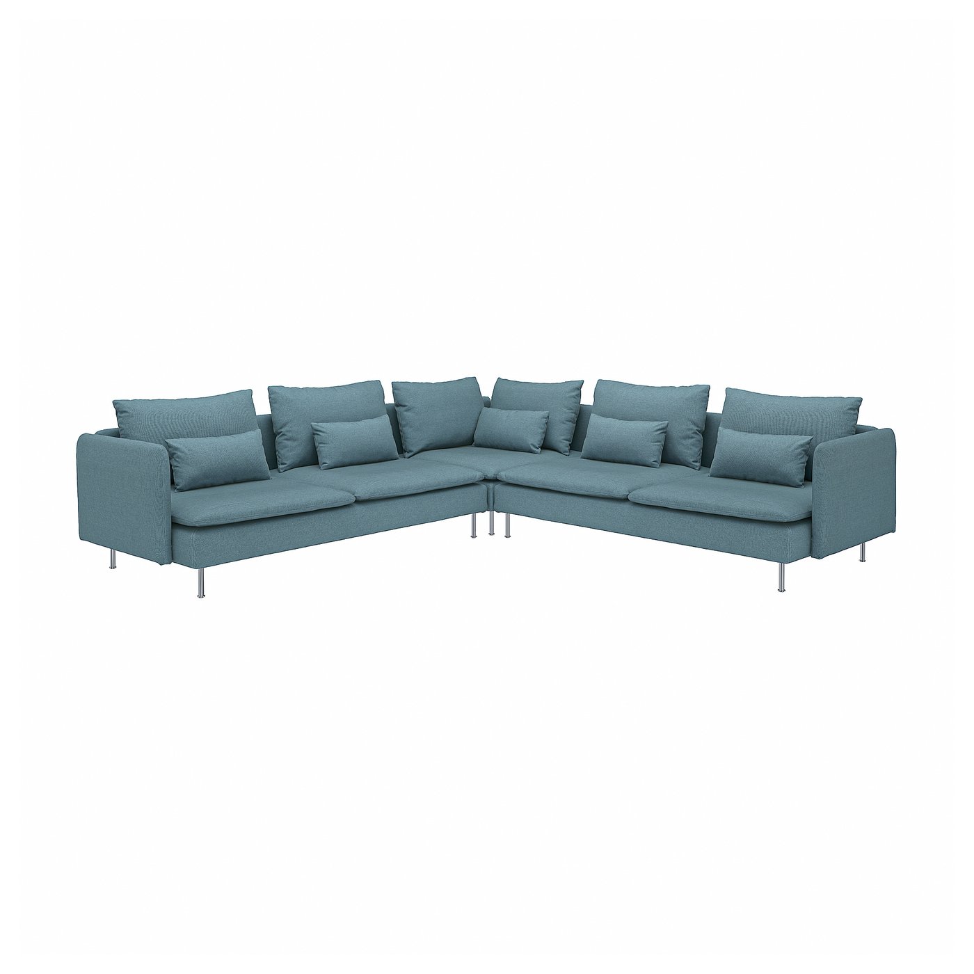 SÖDERHAMN Corner sofa, 6-seat, Fridtuna dark grey-blue