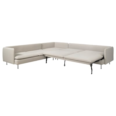 SÖDERHAMN sofa-bed, light grey, modern design, comfortable, transforms into a bed.
