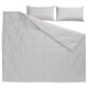 SOLFIBBLA Comforter set, grey white/stripe, 240x220/50x80 cm