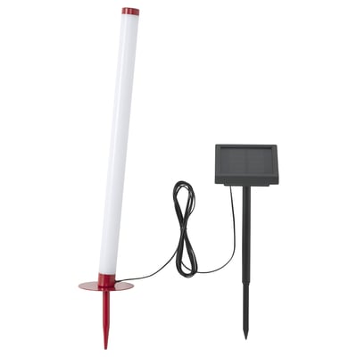 SOLVINDEN Solar-powered ground stick, red, 45 cm