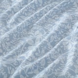 SOMMARSLÖJA Flat sheet and 2 pillowcase, blue/white, 240x260/50x80 cm