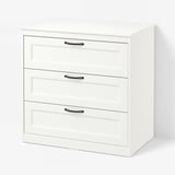 SONGESAND Chest of 3 drawers, white, 82x81 cm