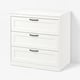 SONGESAND Chest of 3 drawers, white, 82x81 cm