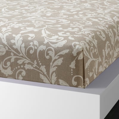 SORGMAL Flat sheet and pillowcase, beige, 150x260/50x80 cm