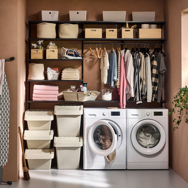 SORTERA Insert with compartments, beige, 38x45x14 cm
