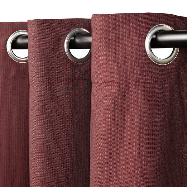 SPIRBJÖRNBÄR Room darkening curtains, 1 pair, dark brown-red/with eyelets, 145x250 cm
