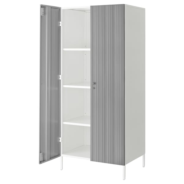 Spongdal Storage Unit With 2 Doors Grey Ikea