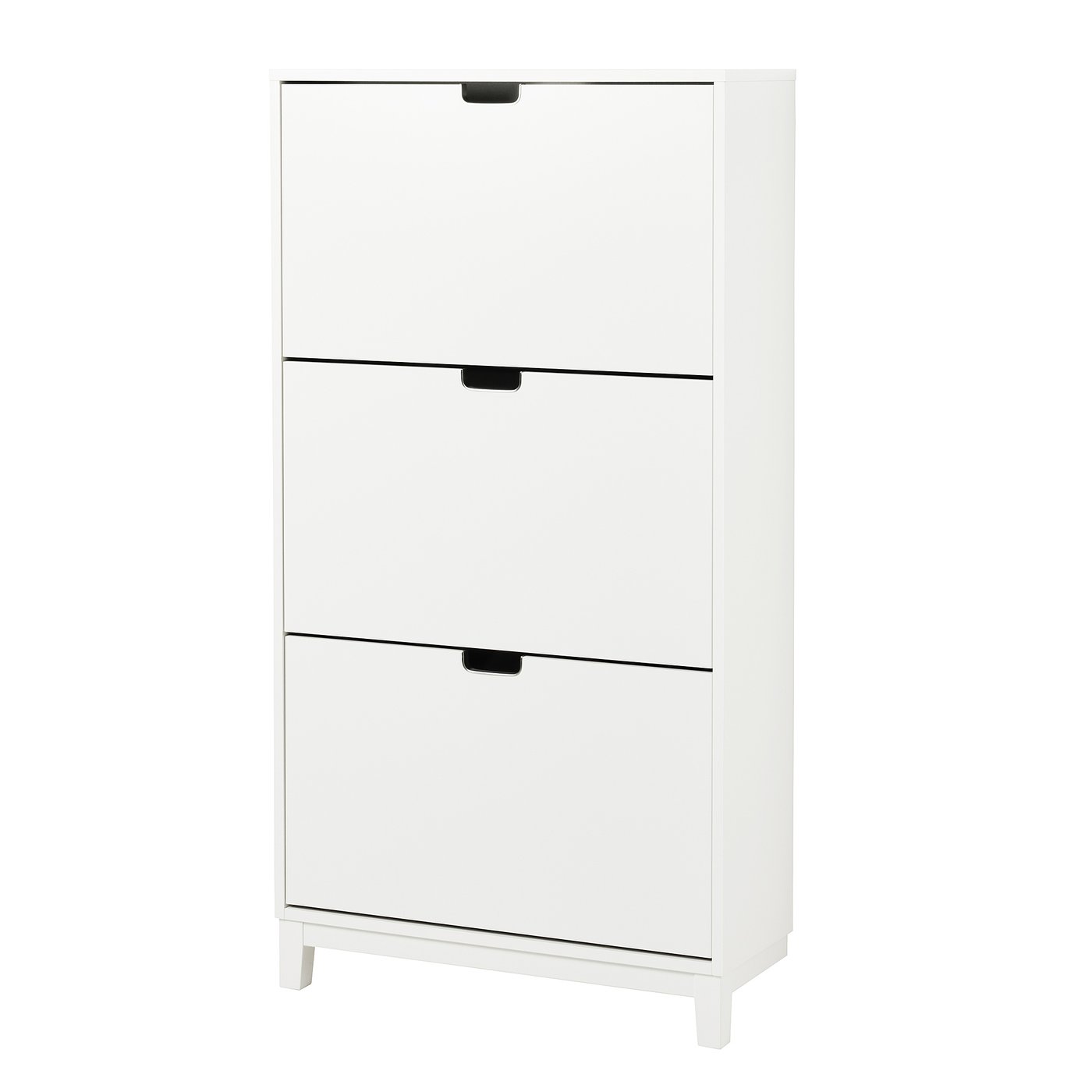 STÄLL Shoe cabinet with 3 compartments, white, 79x29x148 cm (31 1/8x11 3/8x58 1/4 ")