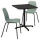 STENSELE / LIDÅS Table and 2 chairs, anthracite anthracite/green black, 70x70 cm