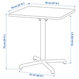STENSELE / ODGER Table and 2 chairs, anthracite anthracite/anthracite, 70x70 cm