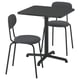 STENSELE / SANDSBERG Table and 2 chairs, anthracite/Remmarn anthracite, 70x70 cm