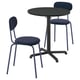 STENSELE / SANDSBERG Table and 2 chairs, anthracite/Remmarn dark blue, 70 cm