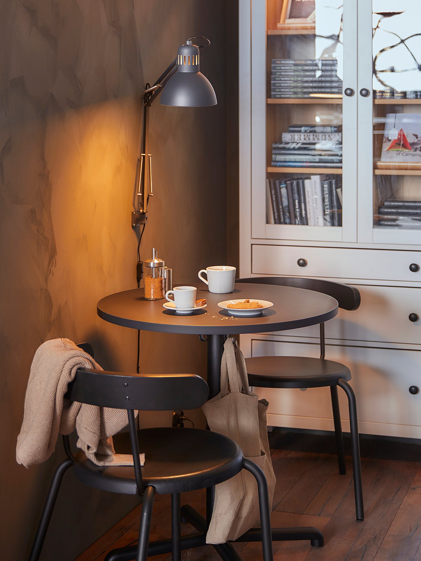 STENSELE table, anthracite/anthracite, 70 cm (273/8
