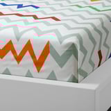 STILLSAMT Flat sheet and pillowcase, light green/multicolour, 150x250/50x80 cm