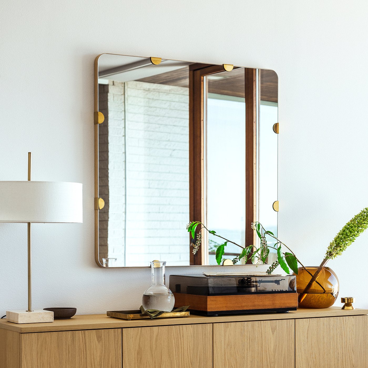 STOCKHOLM 2025 mirror, oak veneer, 90x90 cm (353/8x353/8