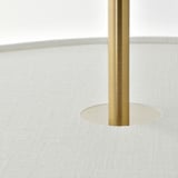 STOCKHOLM 2025 Table lamp, white textile/brass-plated, 65 cm