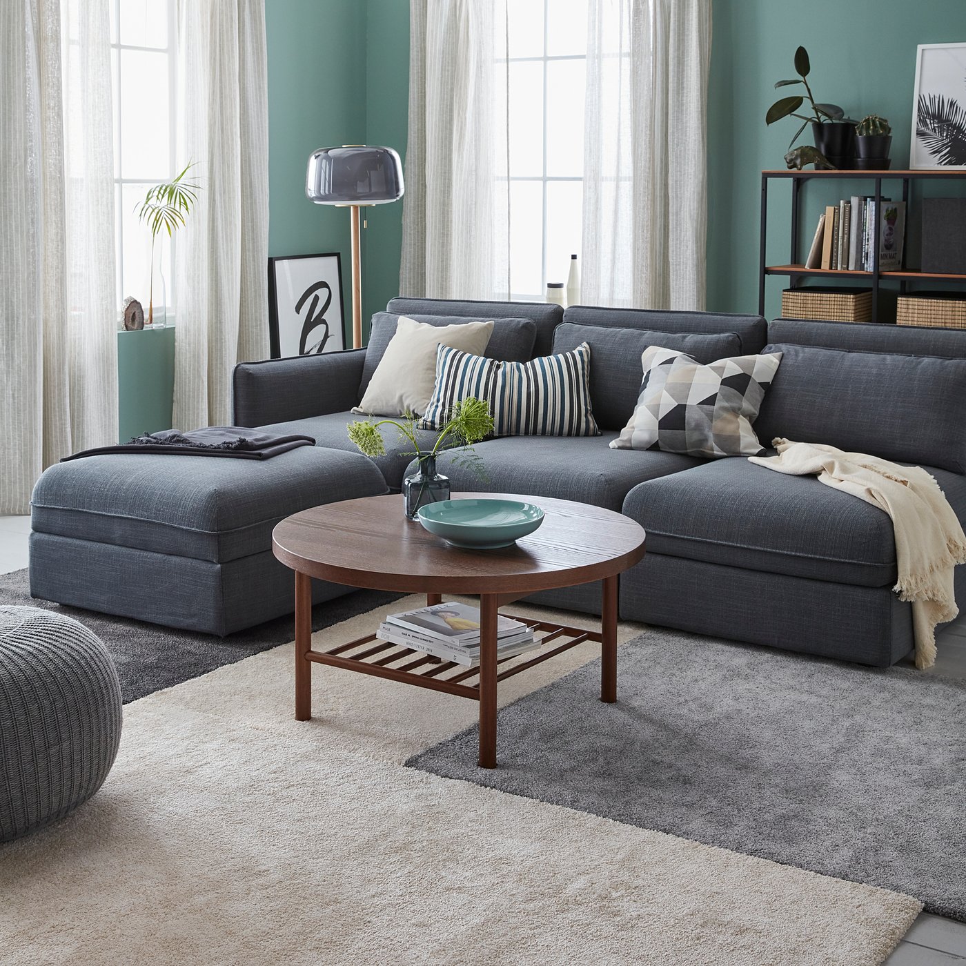 IKEA ウールラグ　170×240 STOENSE Rug, low pile, medium grey, 170x240 cm - IKEA