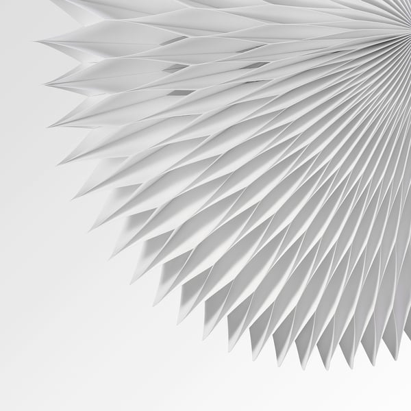 STRÅLA Lamp shade, 3D-shapes/white