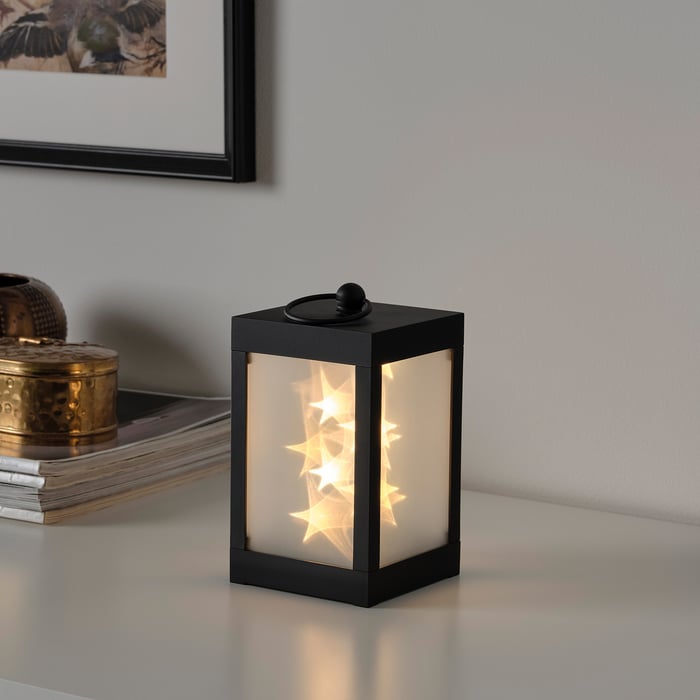 STRÅLA LED table decoration, star/batteryoperated, 16 cm (61/4") IKEA