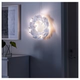 STRÅLA LED wreath, battery-operated/doves white