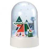 STRÅLA Table lamp, snowy night/battery-operated dome