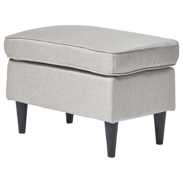 STRANDMON Footstool, Kilanda light beige