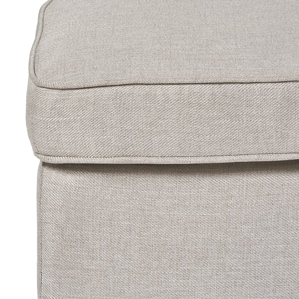 STRANDMON Footstool, Kilanda light beige
