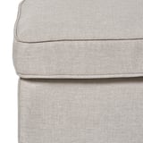 STRANDMON Footstool, Kilanda light beige