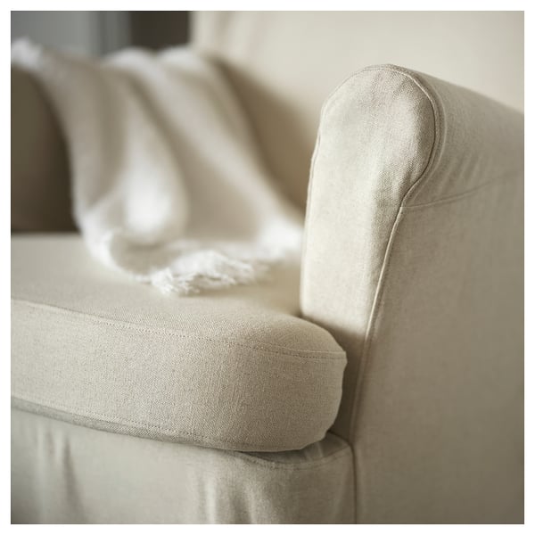 STRANDMON Slipcover for wing chair, Risane natural