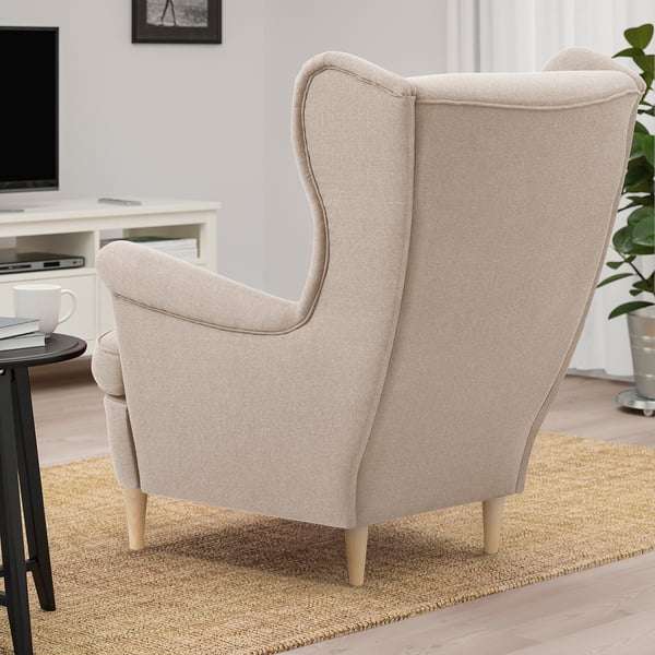 STRANDMON Wing chair, beige