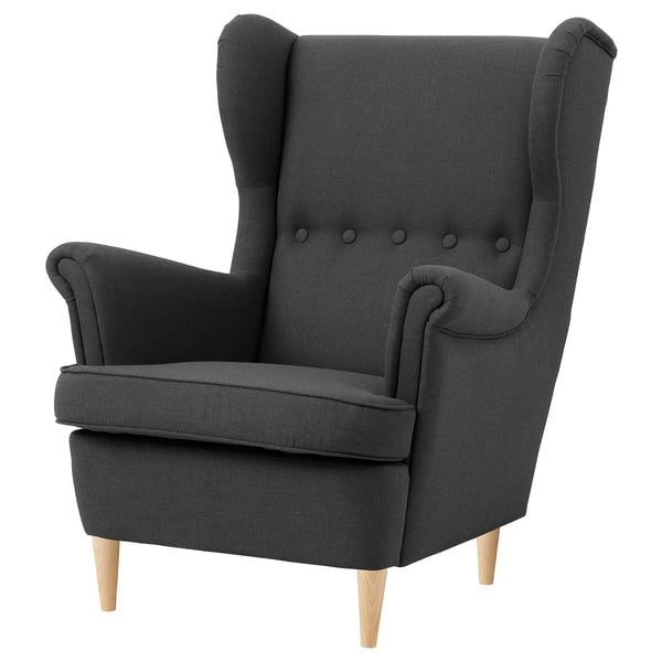 STRANDMON Wing chair, grey