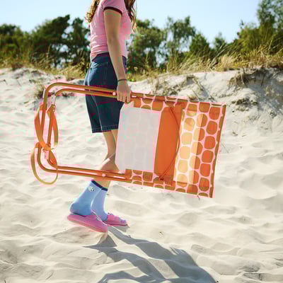 STRANDÖN Beach chair, bright orange