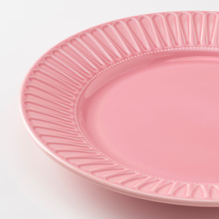 STRIMMIG Plate stoneware pink IKEA