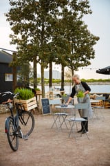 SUNDSÖ Chair, outdoor, grey