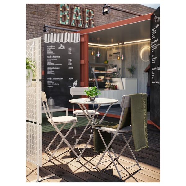 SUNDSÖ Table, outdoor, grey, 65 cm