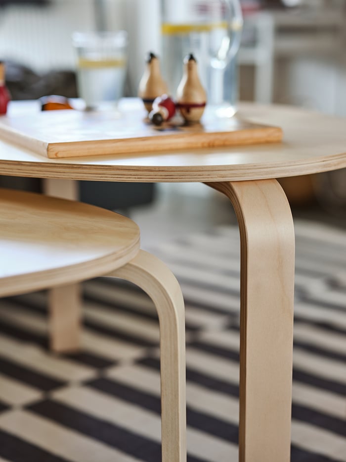 SVALSTA nest of tables, set of 2, birch veneer IKEA