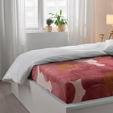 SVARTKLINT Flat sheet and 2 pillowcase, light pink/dark pink, 240x260/50x80 cm