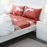 SVARTKLINT Flat sheet and 2 pillowcase, light pink/dark pink, 240x260/50x80 cm