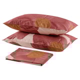 SVARTKLINT Flat sheet and 2 pillowcase, light pink/dark pink, 240x260/50x80 cm